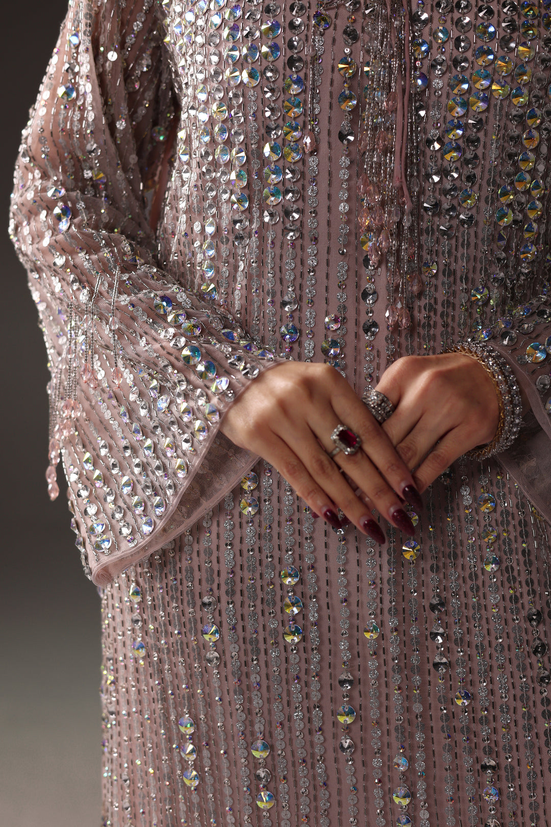 Reema Ahsan - Miran Net & Rawsilk Suit For Women - Pink - 2 Piece