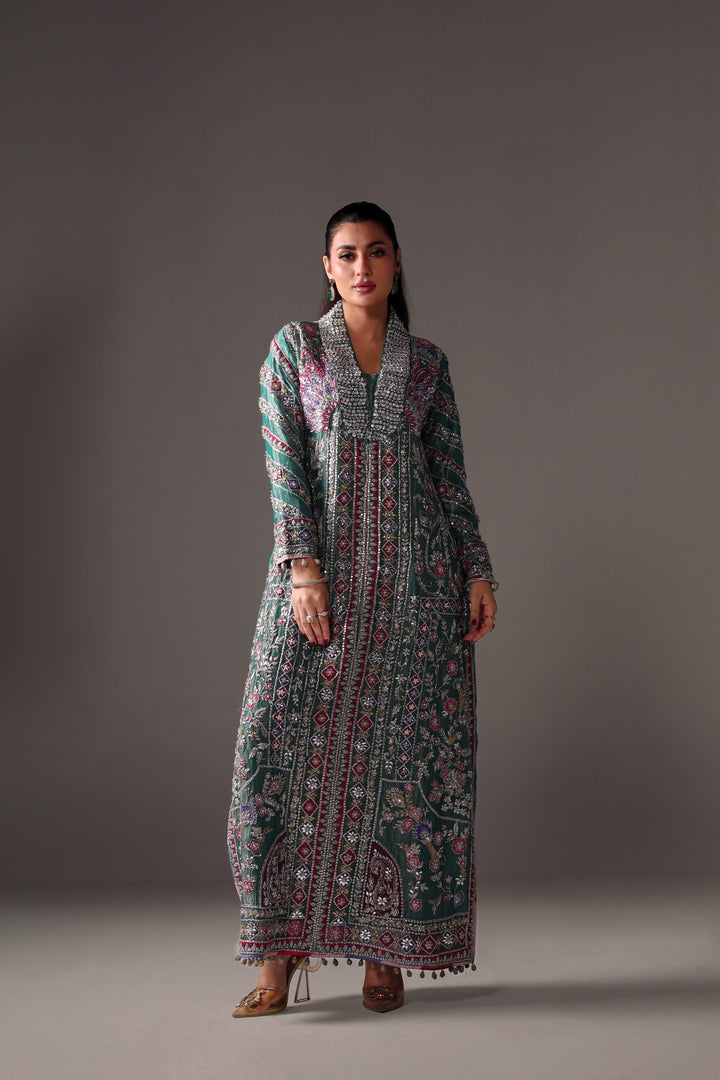 Reema Ahsan - Elia Tissue & Rawsilk Suit For Women - Green - 3 Piece