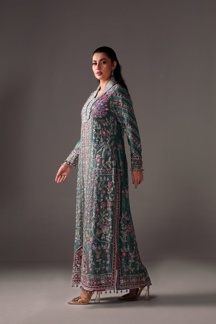 Reema Ahsan - Elia Tissue & Rawsilk Suit For Women - Green - 3 Piece