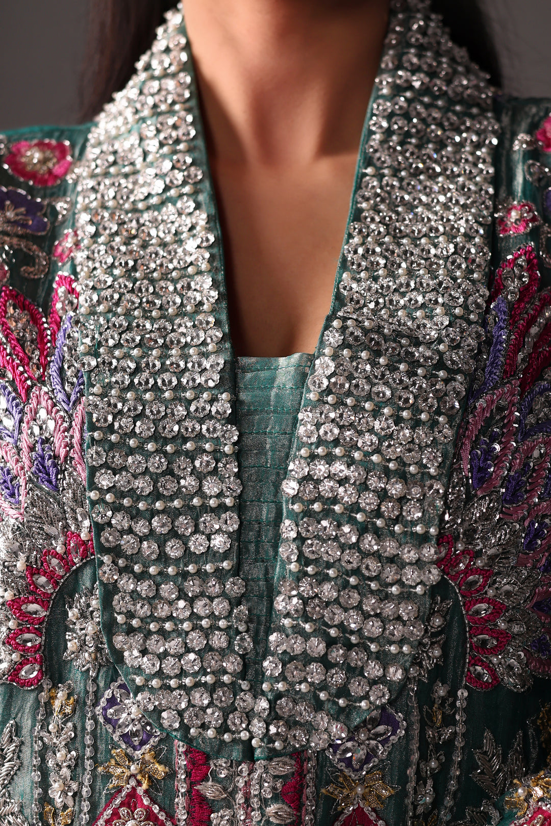 Reema Ahsan - Elia Tissue & Rawsilk Suit For Women - Green - 3 Piece