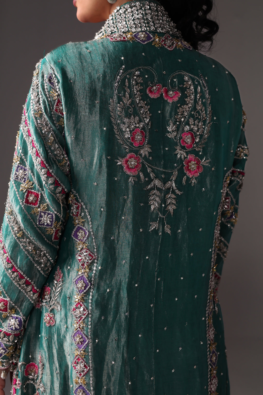 Reema Ahsan - Elia Tissue & Rawsilk Suit For Women - Green - 3 Piece