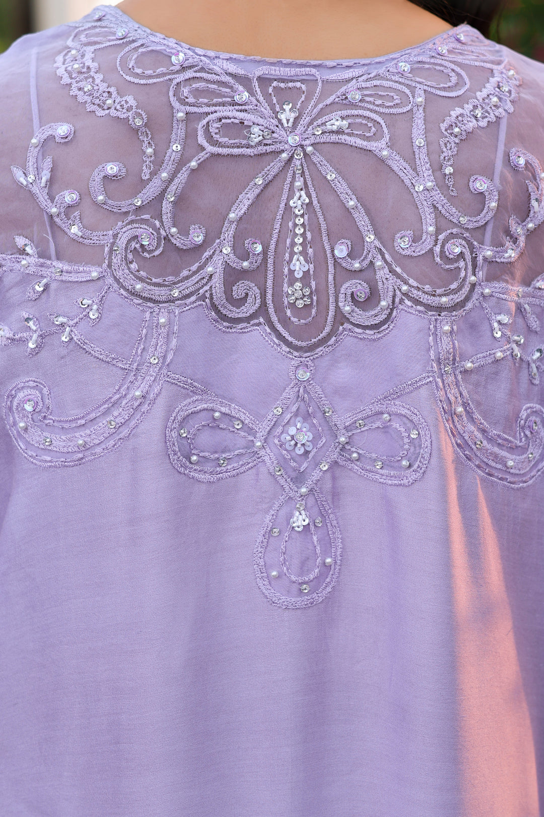 Reema Ahsan - Nysa Khadi Silk Suit For Women - Lilac - 3 Piece