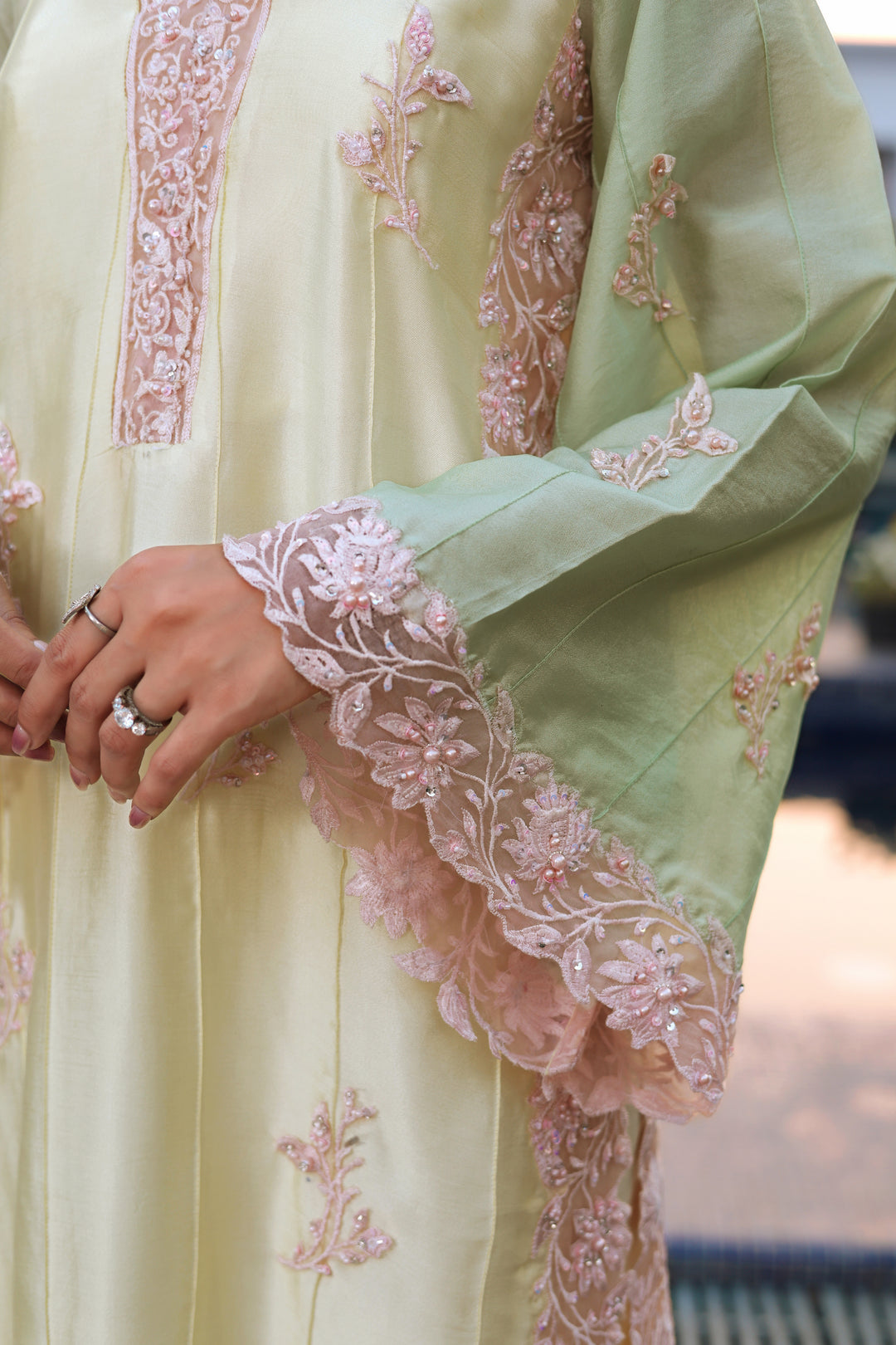 Reema Ahsan - Mahveen Tissue Silk Suit For Women - Yellow - 3 Piece
