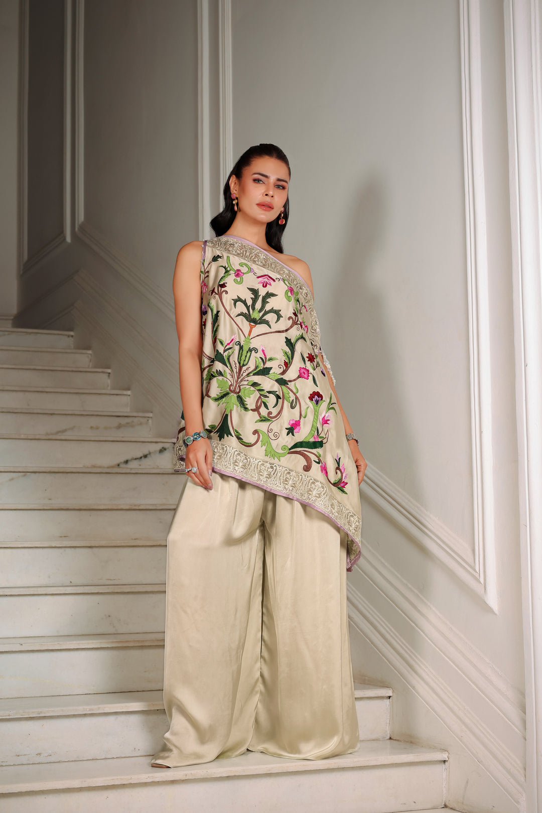 Reema Ahsan - Inza Shamoz Silk Suit For Women - Green - 2 Piece