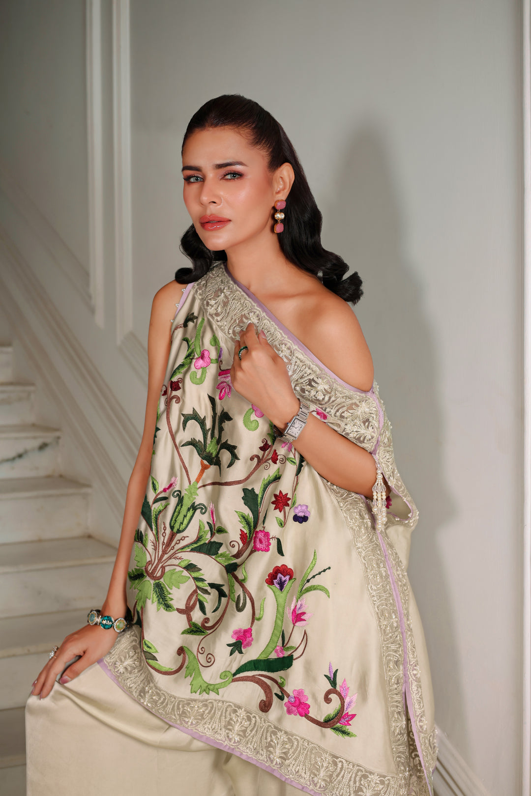 Reema Ahsan - Inza Shamoz Silk Suit For Women - Green - 2 Piece