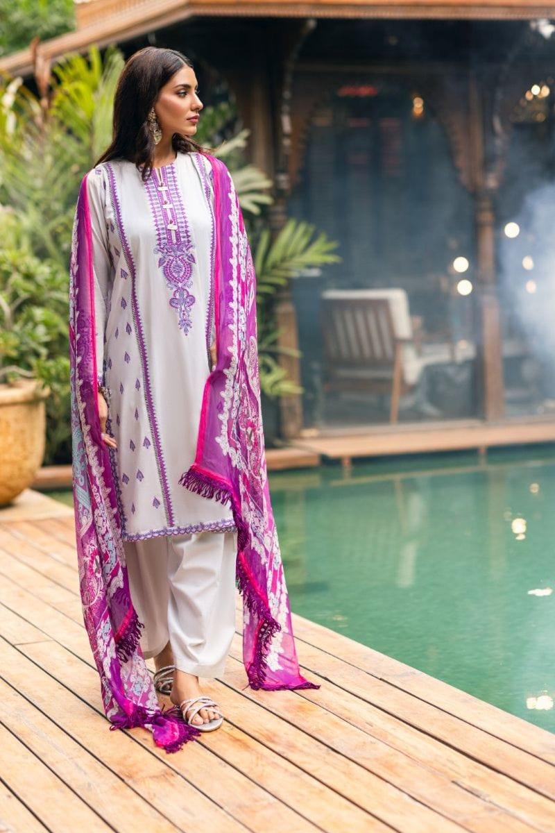 Oaks - Limbus Cloud 3 Piece Chiffon Embroidered - Unstitched - Studio by TCS
