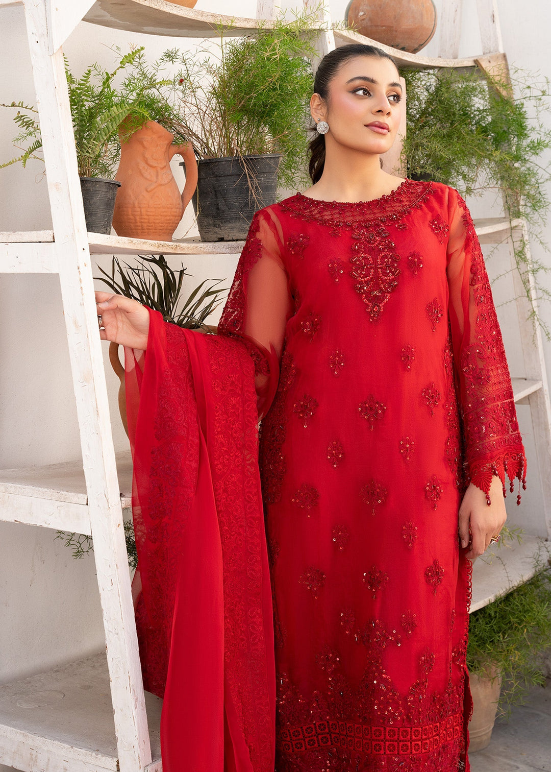 Laleen Divine 3 Piece Suit Red