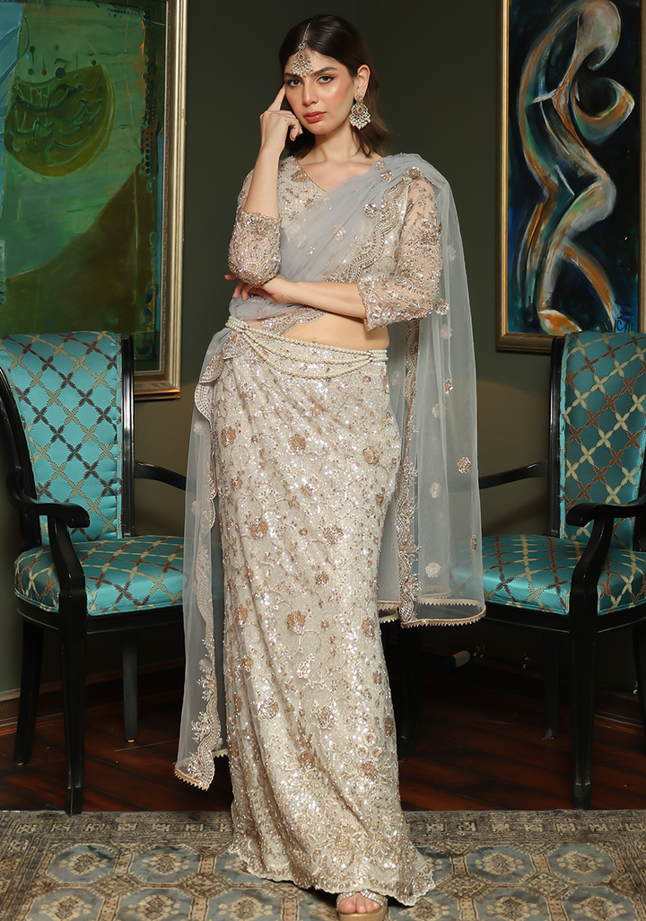 Huma Adnan - Safa - Rose Gold - 3 Piece