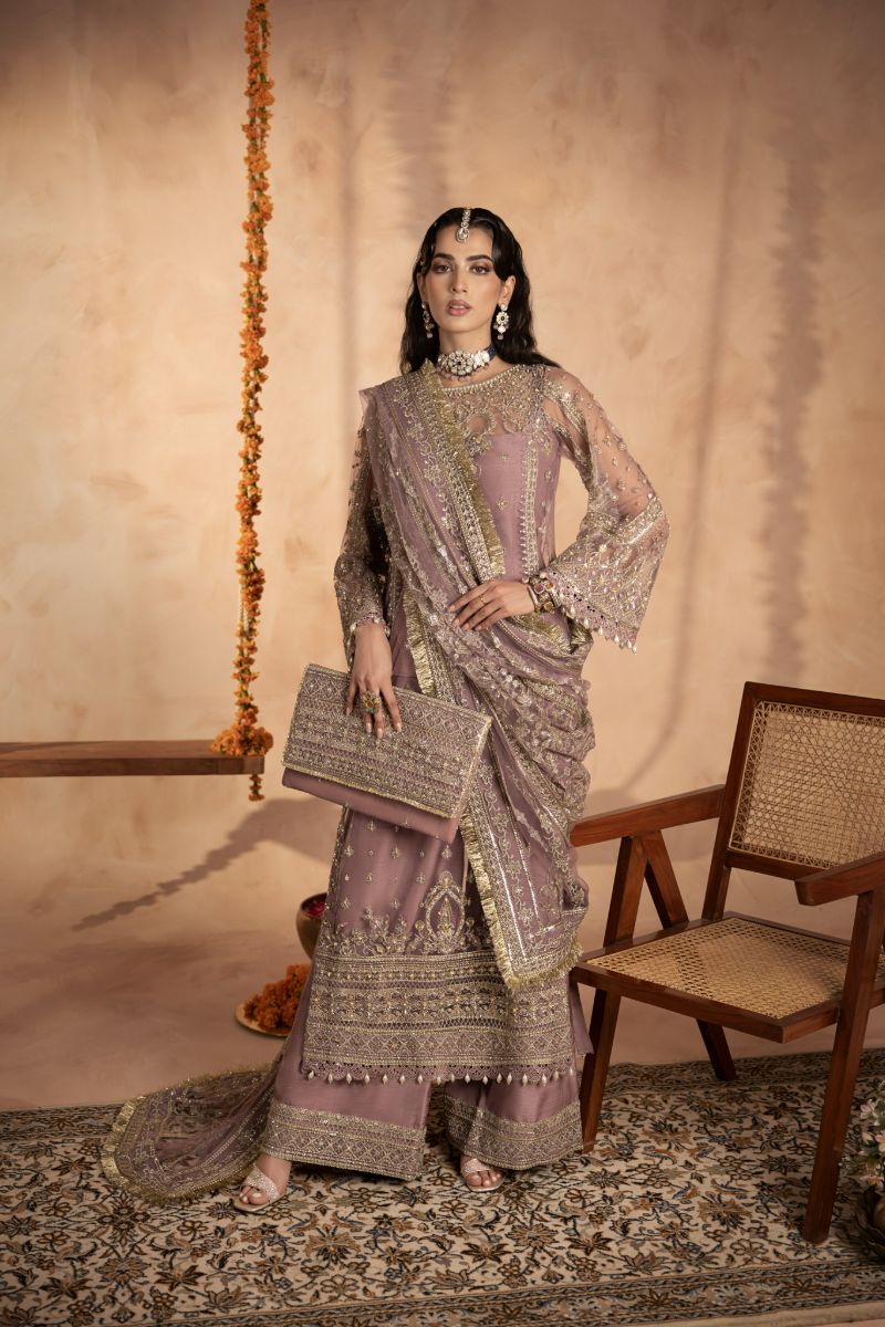 Anayra Amal - Gota Kinari - Lilac - Net - 3 Piece
