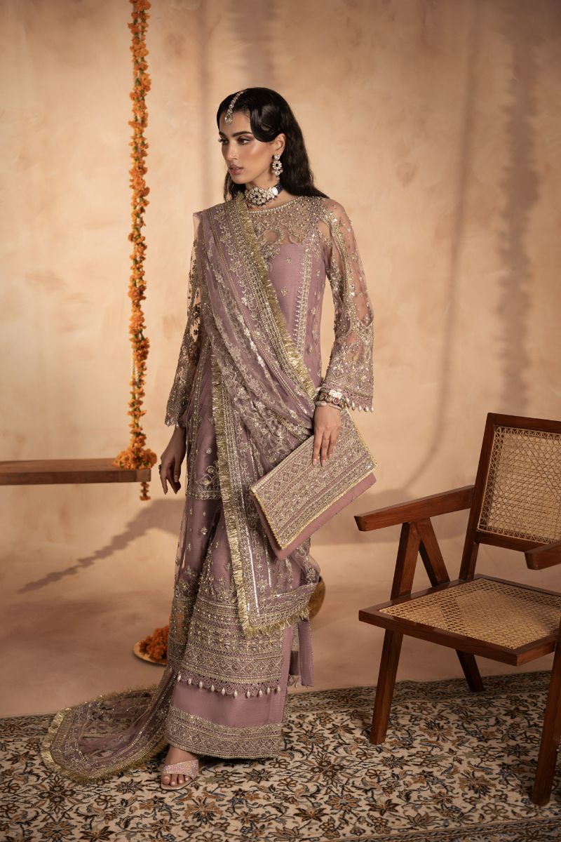 Anayra Amal - Gota Kinari - Lilac - Net - 3 Piece