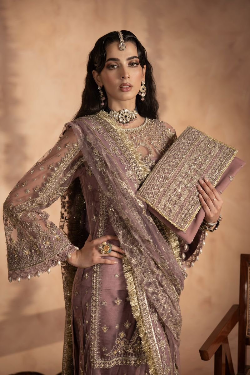 Anayra Amal - Gota Kinari - Lilac - Net - 3 Piece