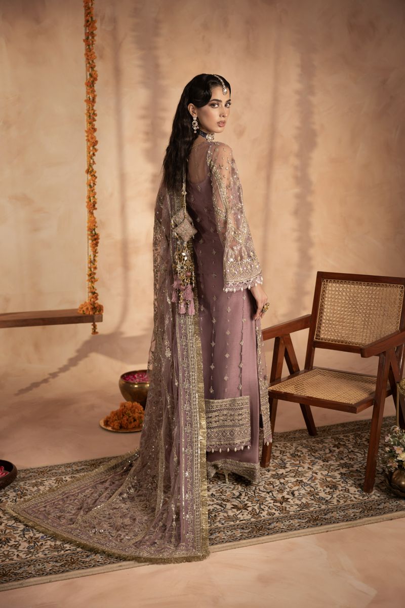 Anayra Amal - Gota Kinari - Lilac - Net - 3 Piece