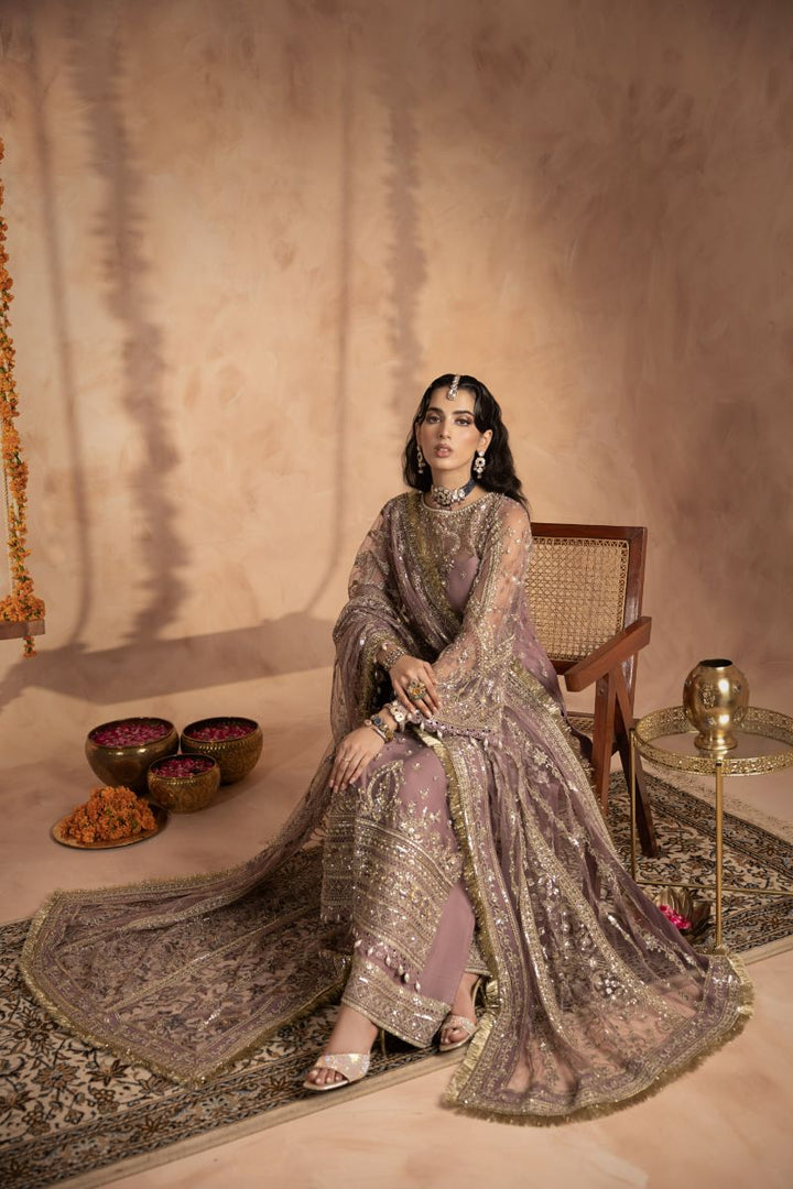 Anayra Amal - Gota Kinari - Lilac - Net - 3 Piece