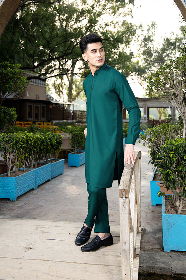 Arif Ashraf - Teal Kurta Trouser - 2 Piece