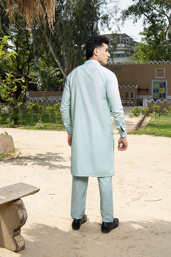 Arif Ashraf - Sky Blue Kurta Trouser - 2 Piece