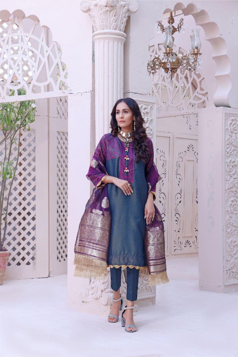 Oaks - Arisha - Masoori Embroidered 2 Pieces - Studio by TCS