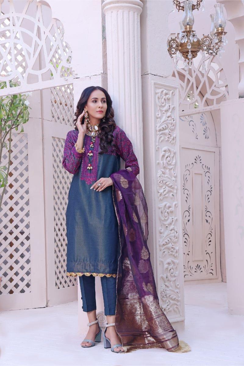 Oaks - Arisha - Masoori Embroidered 2 Pieces - Studio by TCS
