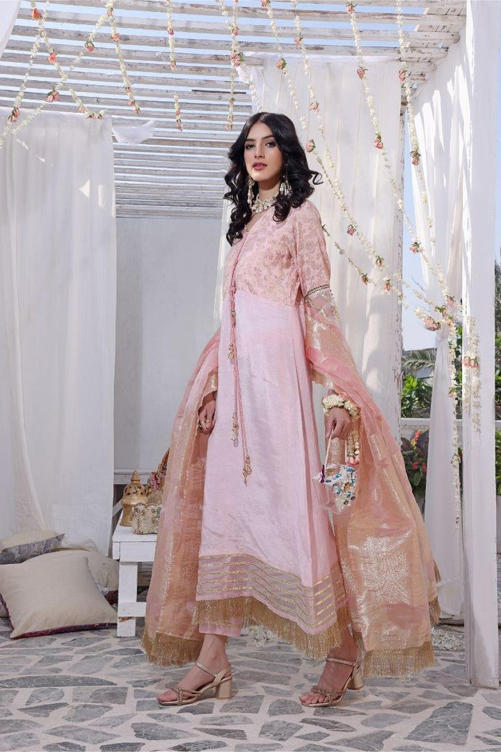 Oaks - Alice - Raw Silk with Banarsi Dupatta 3 Pieces - Studio by TCS