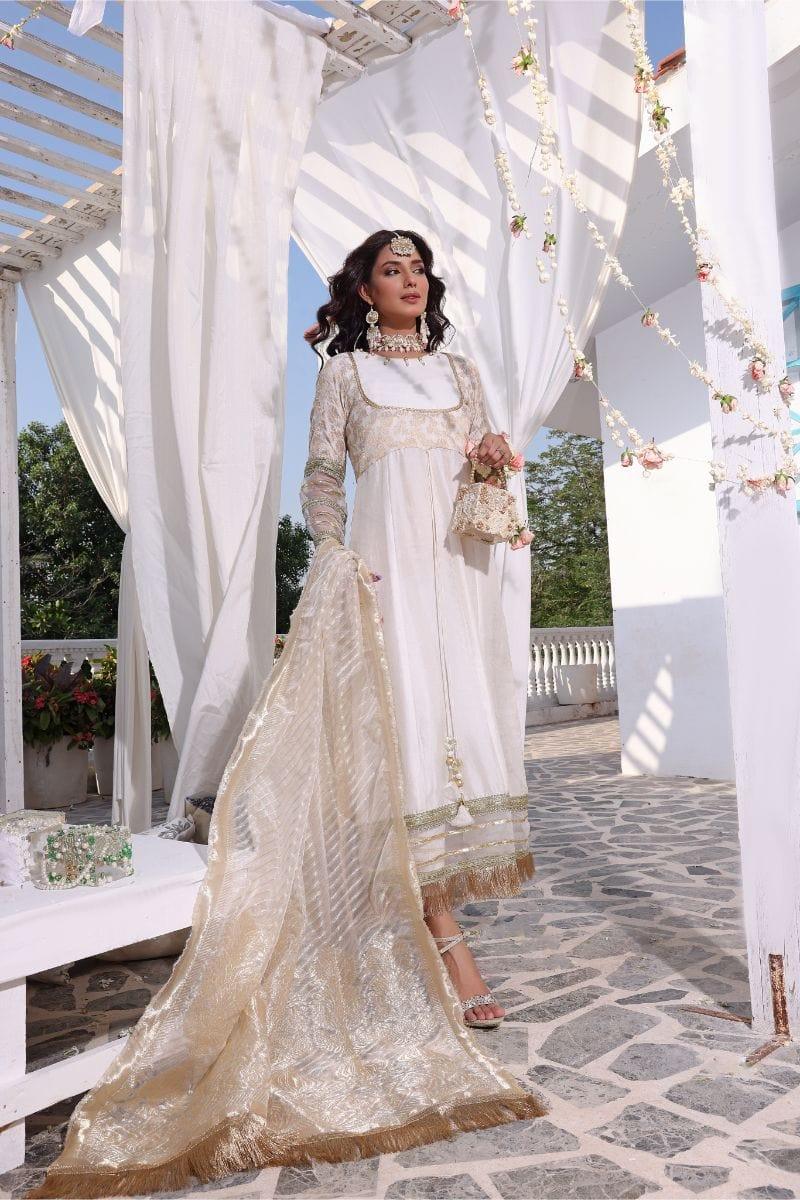 Oaks - Ada - Raw Silk with Banarsi Dupatta 3 Pieces - Studio by TCS