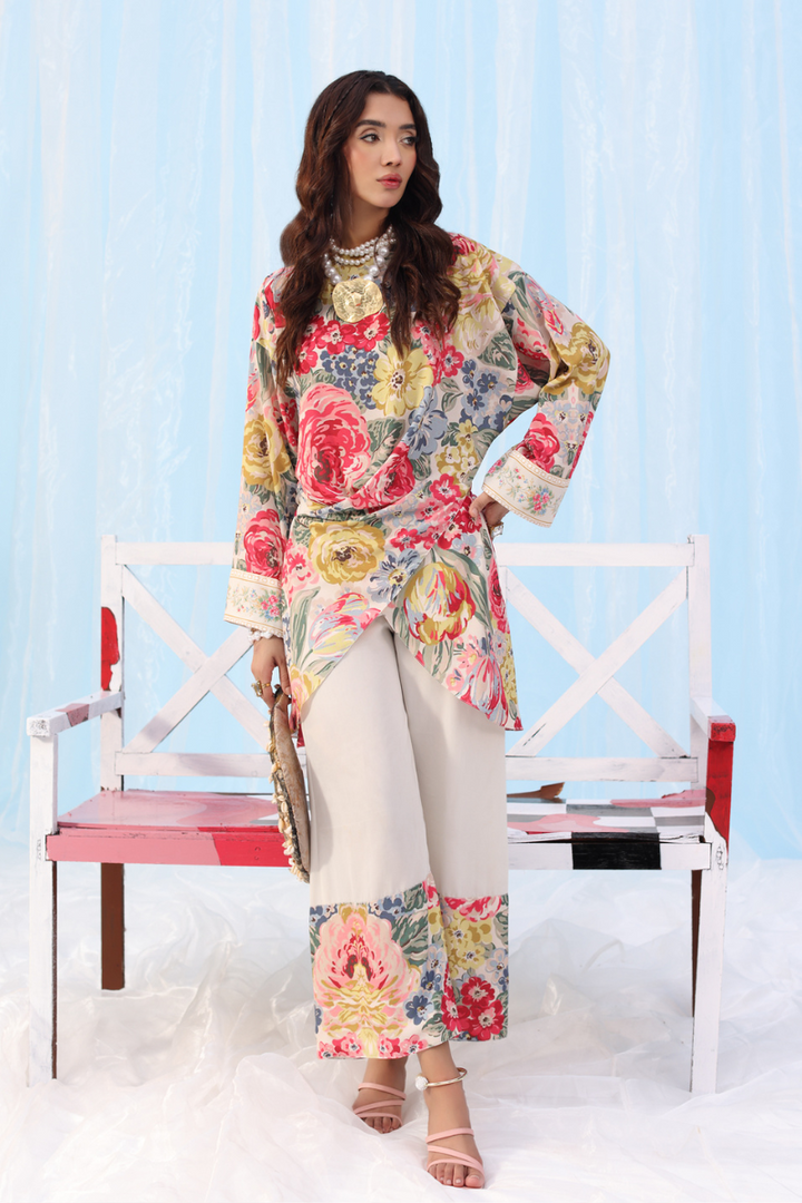 Musferah Saad - Twist of Bloom - Ivory - Silk - 2 Piece