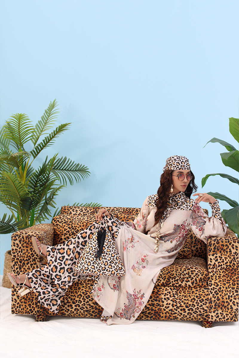 Musferah Saad - SAUVAGE - Rose Beige - Silk - 2 Piece