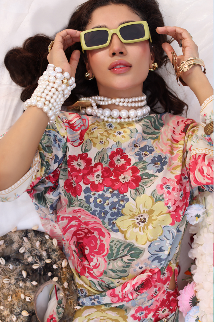 Musferah Saad - Twist of Bloom - Ivory - Silk - 2 Piece