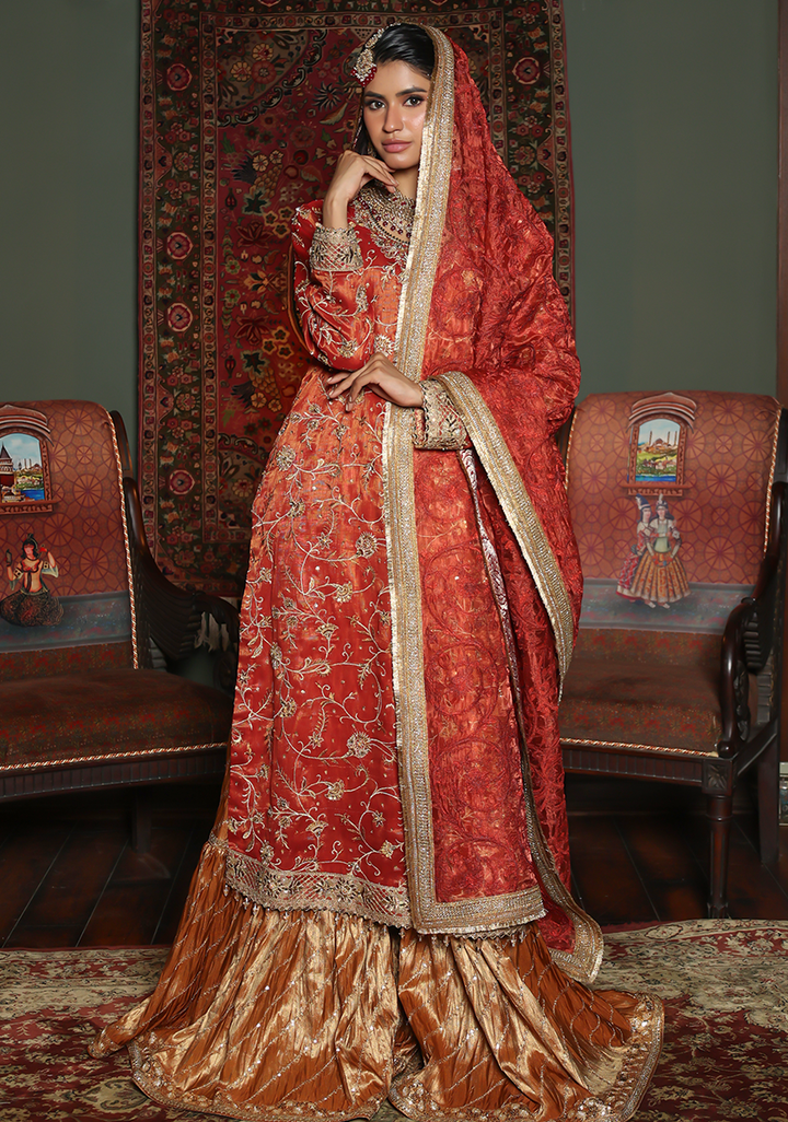 Huma Adnan - Zehrayn - Silk - Maroon - 3 Piece