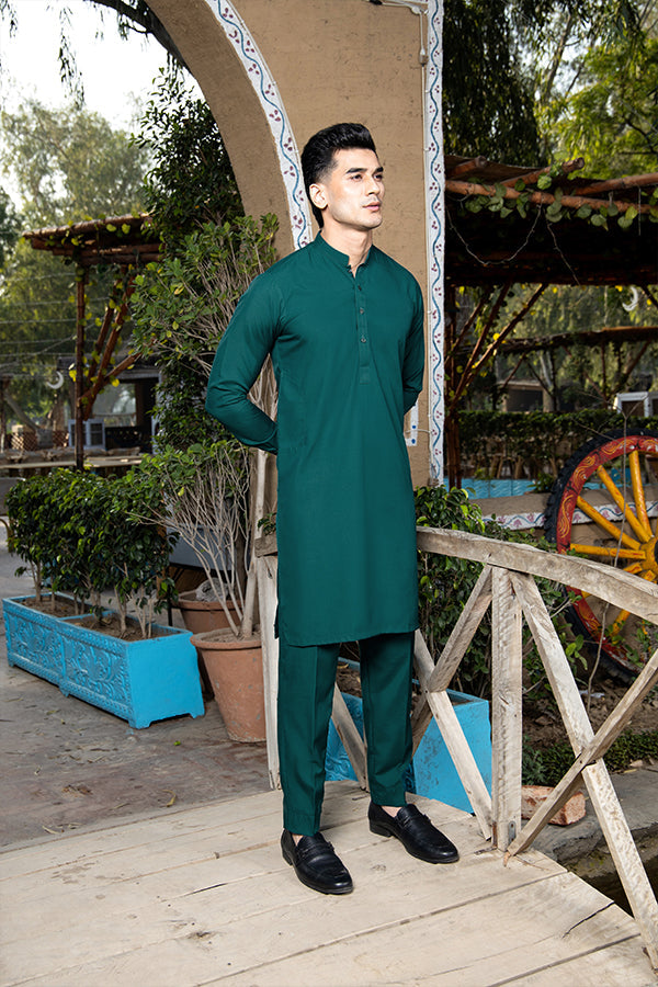 Arif Ashraf - Teal Kurta Trouser - 2 Piece