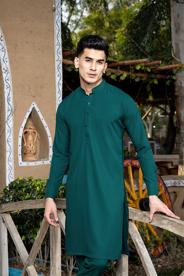 Arif Ashraf - Teal Kurta Trouser - 2 Piece