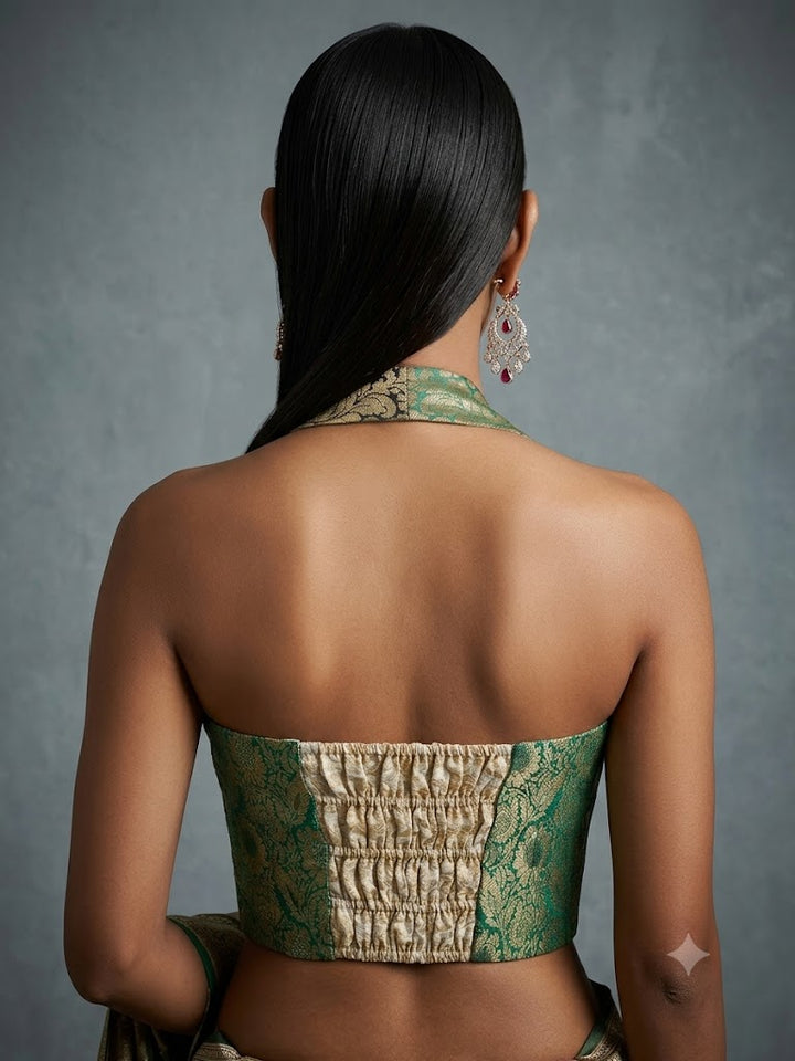 Maheen Khan Zarina Saree Blouse Grey 1 Piece