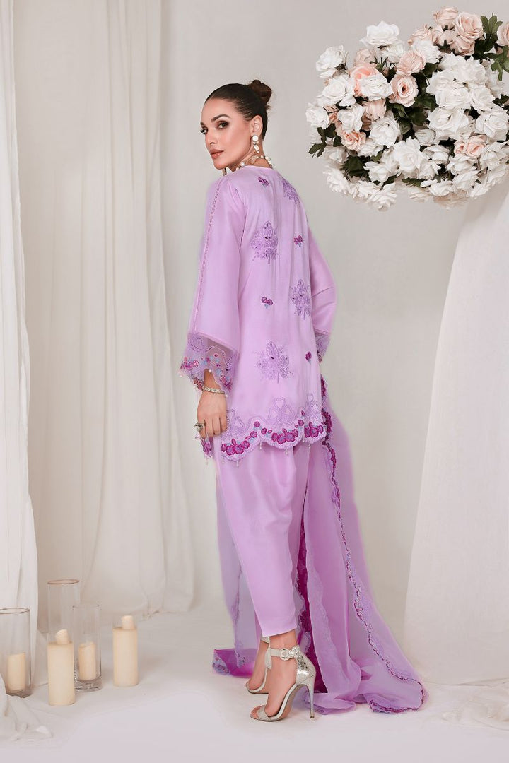 Reema Ahsan - SIA - Pure raw silk - Tea pink - 3 Piece