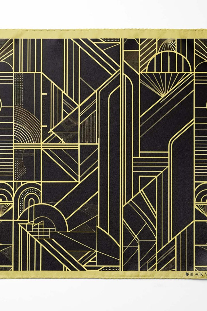 Black Wolf - CHIC GOLDEN SILK ASCOT - Black - 1 Piece