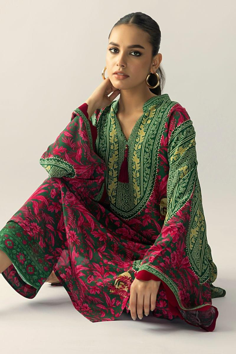 Sania Maskatiya - Alisha - Crape - Parrot Green - 2 Piece - Studio by TCS