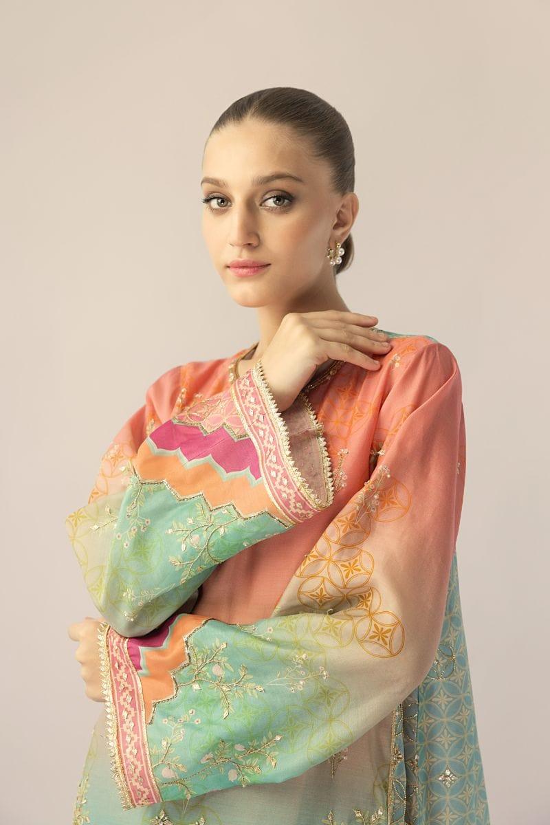 Sania Maskatiya - Seraphina (A) - KHADDI SILK - Peach Pink - 3 Piece - Studio by TCS