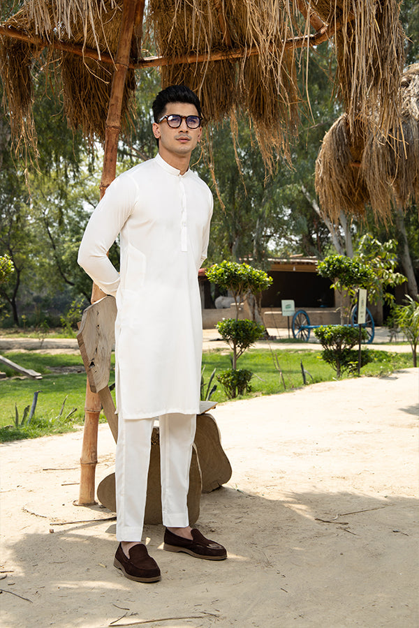 Arif Ashraf - Boski Off White Kurta Trouser - 2 Piece