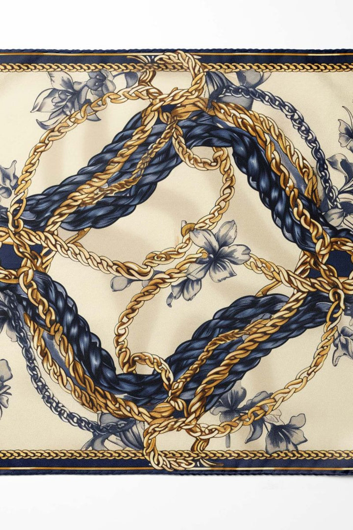 Black Wolf - NEW BELT CHAIN SILK ASCOT - Off White - 1 Piece