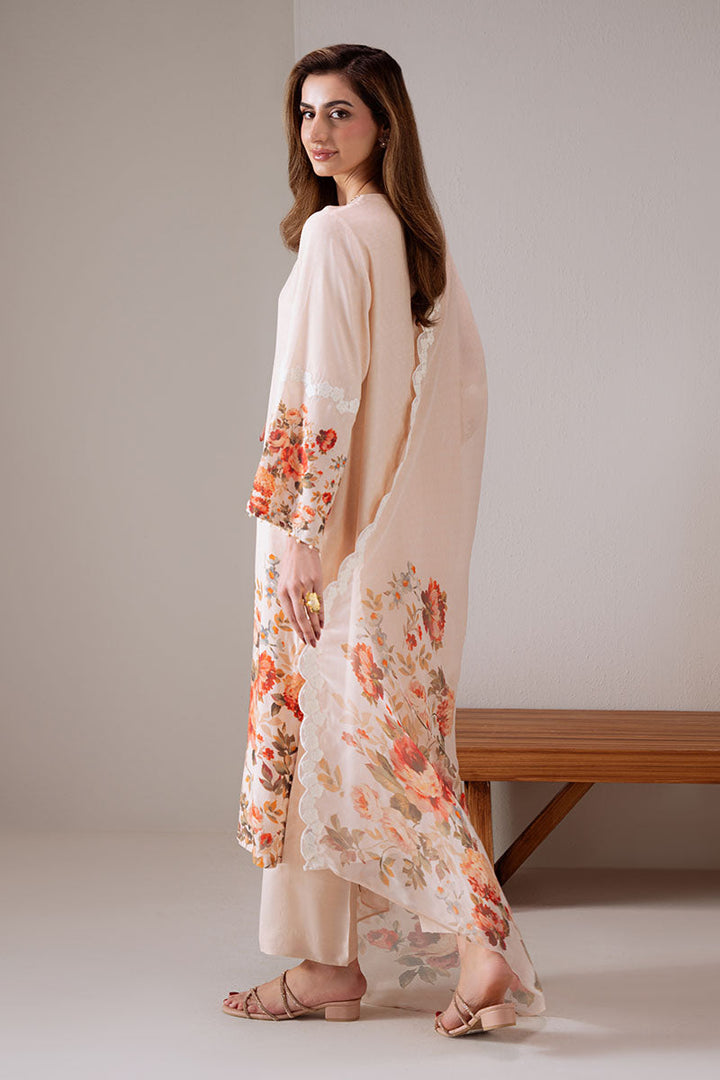 Cross Stitch - Dawn Rose Silk Suit For Women - Pink - 2 Piece