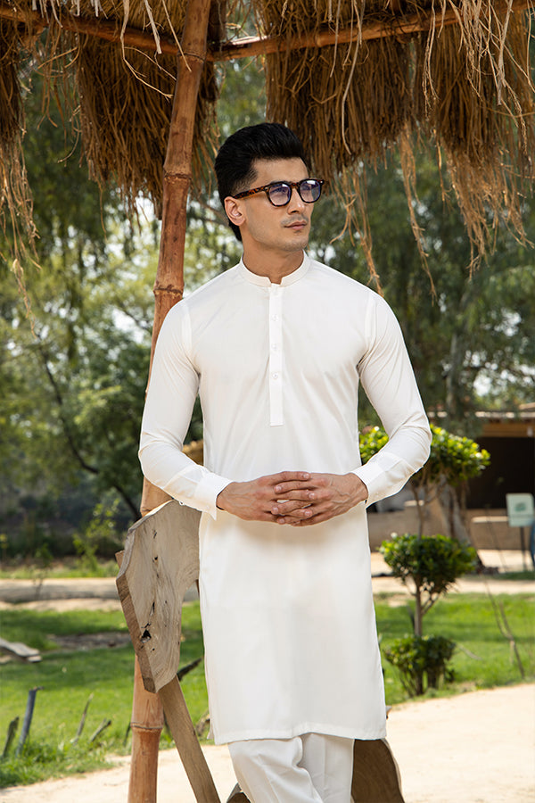 Arif Ashraf - Boski Off White Kurta Trouser - 2 Piece