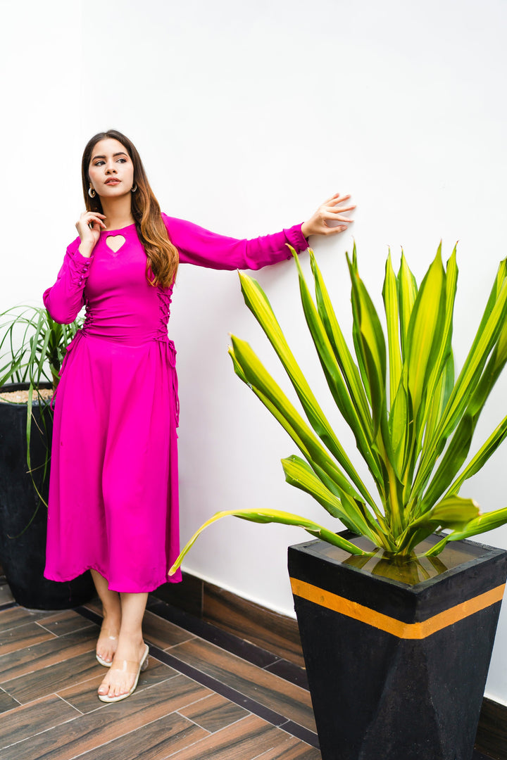 Syah - Pink Hearts - Georgette - 1 Piece