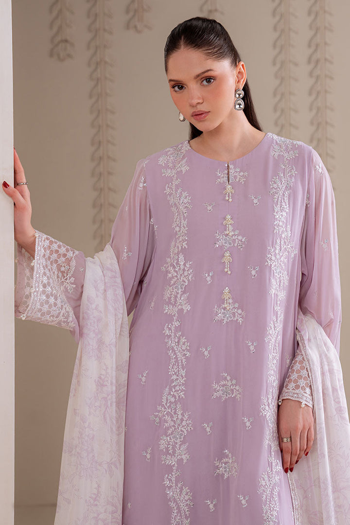 Cross Stitch - IRIS LAVENDER - Chiffon - 4 Piece - Unstitched