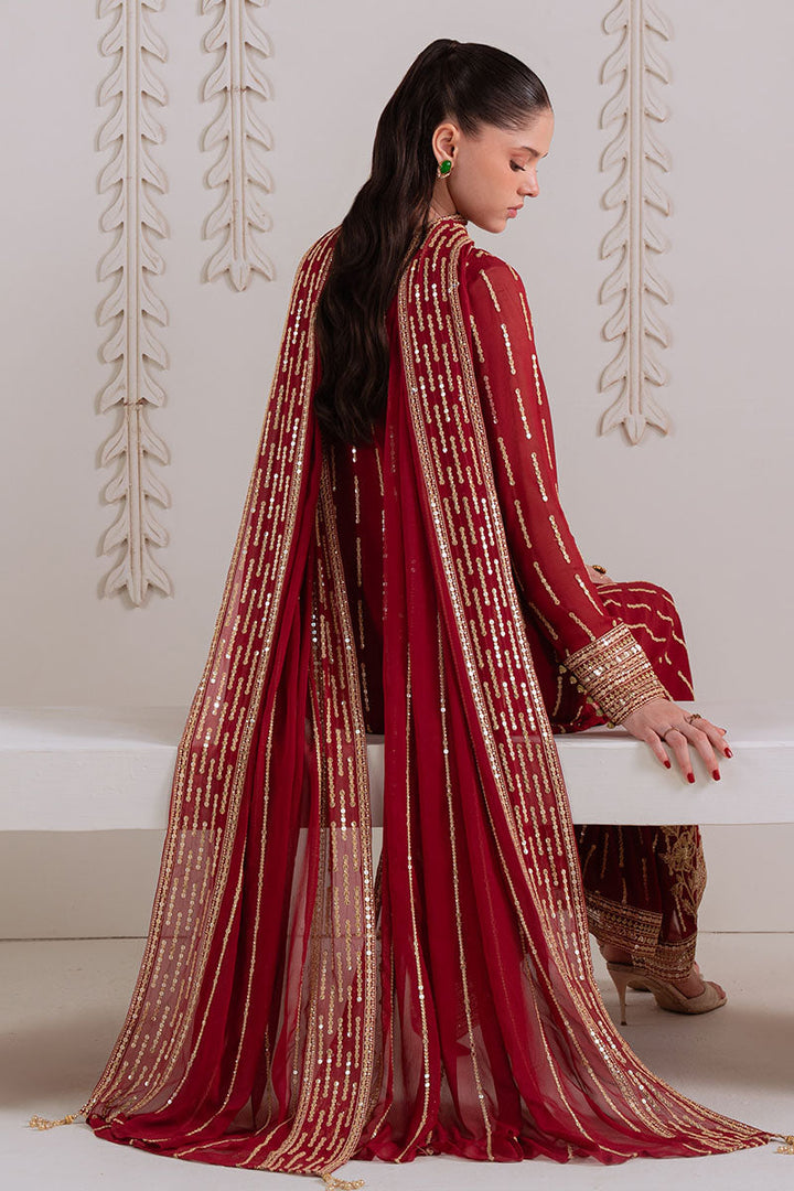 Cross Stitch - VERMILION BERRY - Chiffon - 4 Piece - Unstitched