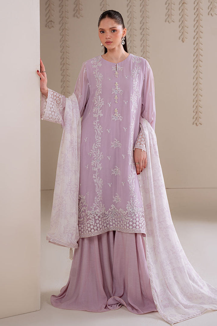 Cross Stitch - IRIS LAVENDER - Chiffon - 4 Piece - Unstitched