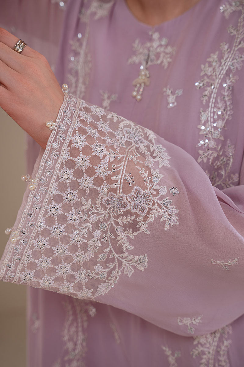 Cross Stitch - IRIS LAVENDER - Chiffon - 4 Piece - Unstitched