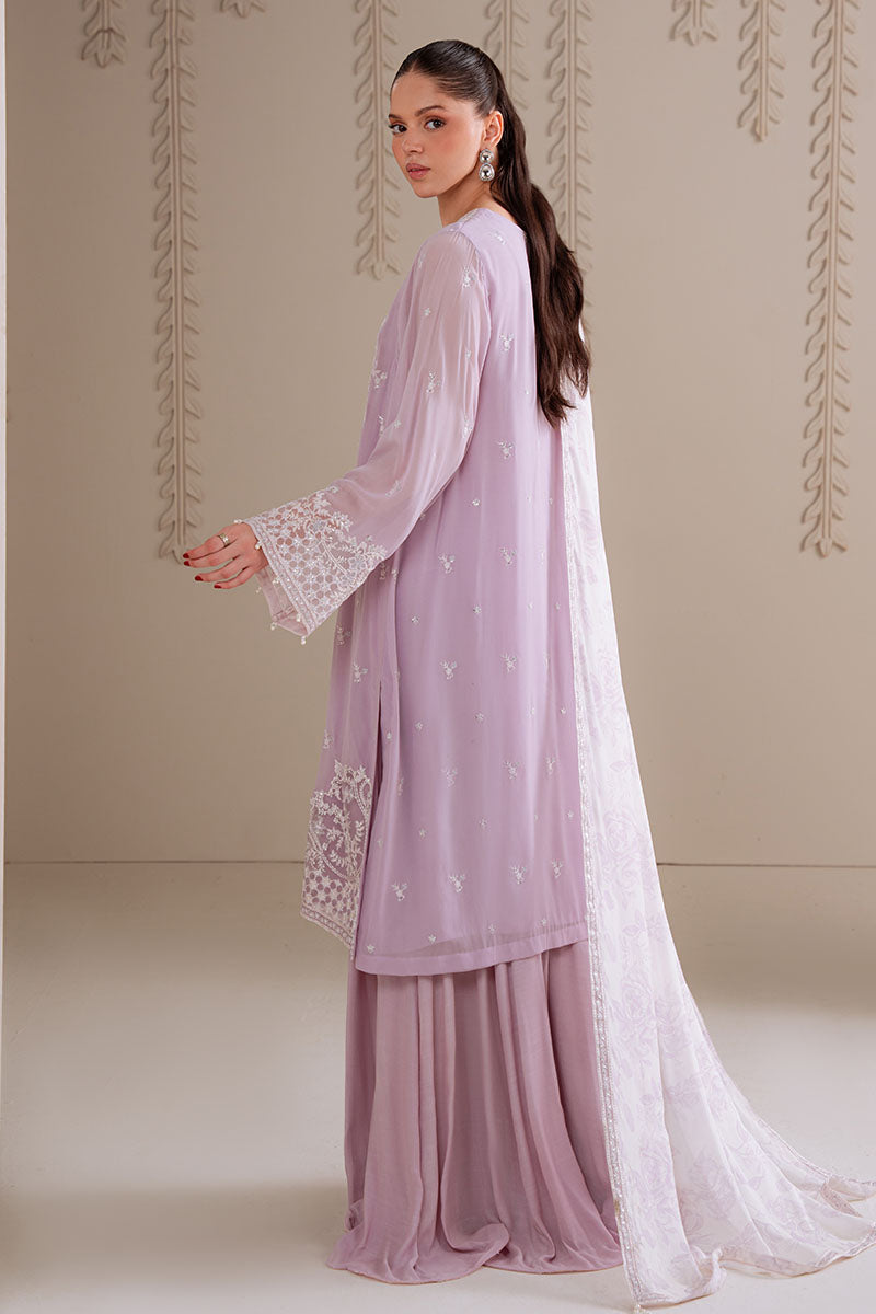 Cross Stitch - IRIS LAVENDER - Chiffon - 4 Piece - Unstitched