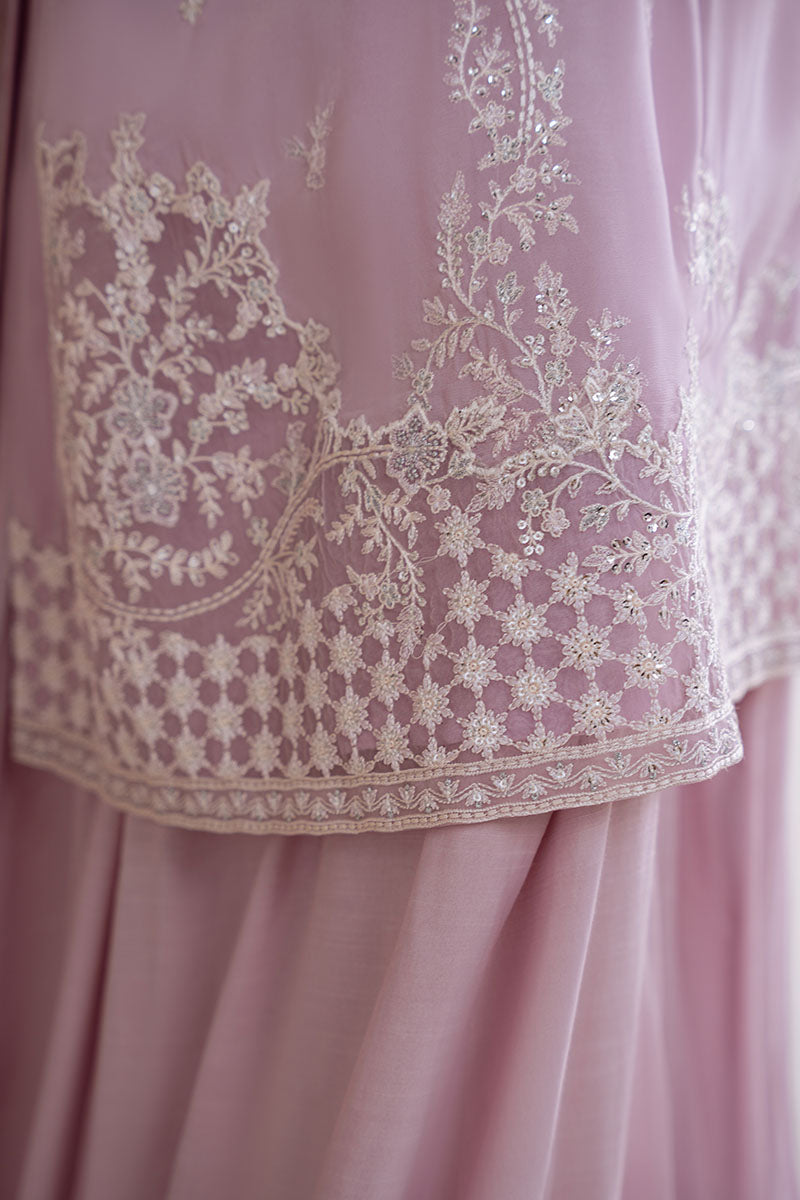 Cross Stitch - IRIS LAVENDER - Chiffon - 4 Piece - Unstitched