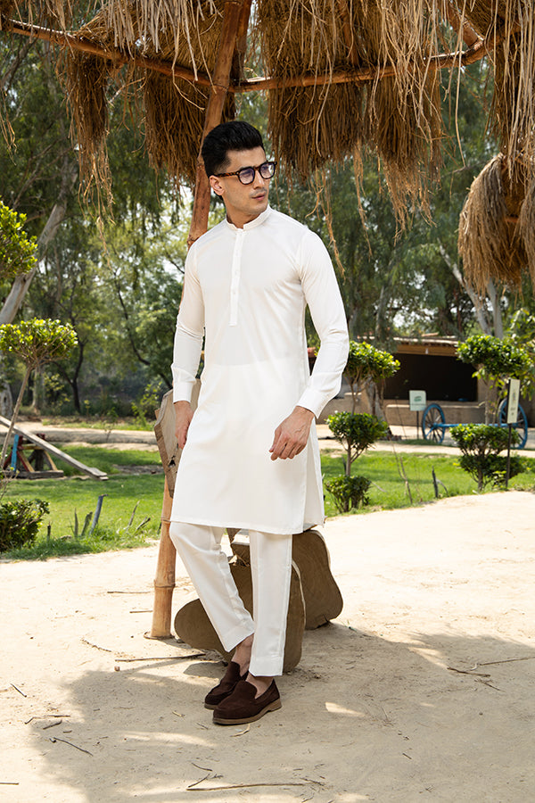 Arif Ashraf - Boski Off White Kurta Trouser - 2 Piece