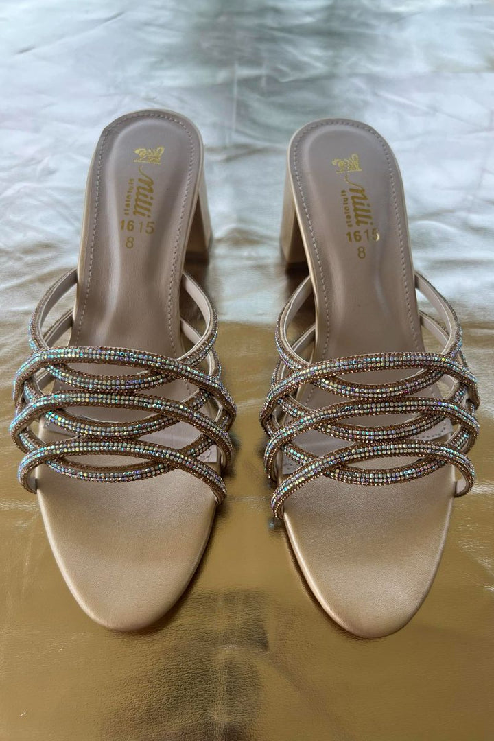 Milli Shoes - Formal Heels - Golden - 1615