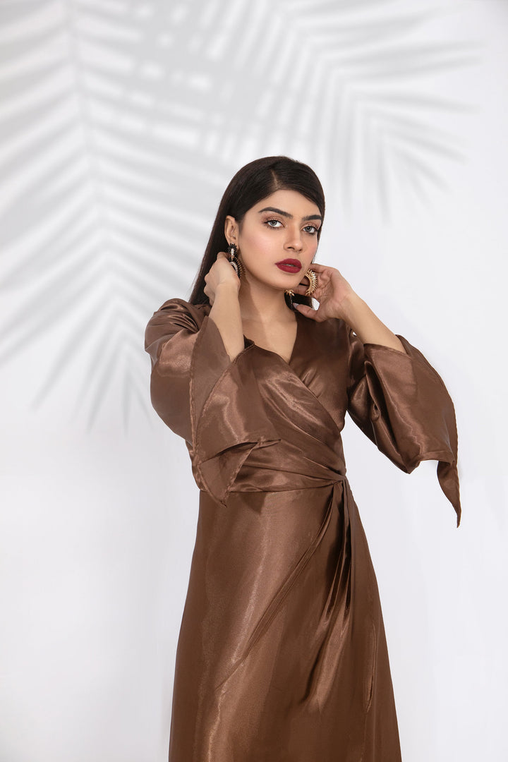 Syah - Spaghetti Straps Silk Dress - 1 Piece