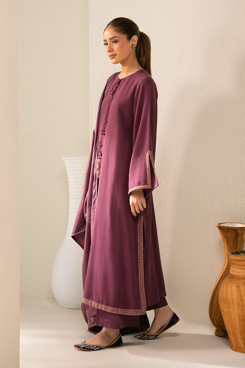 Cross Stitch - Plum Berry Slub Khaddar Suit For Women - Purple - 2 Piece