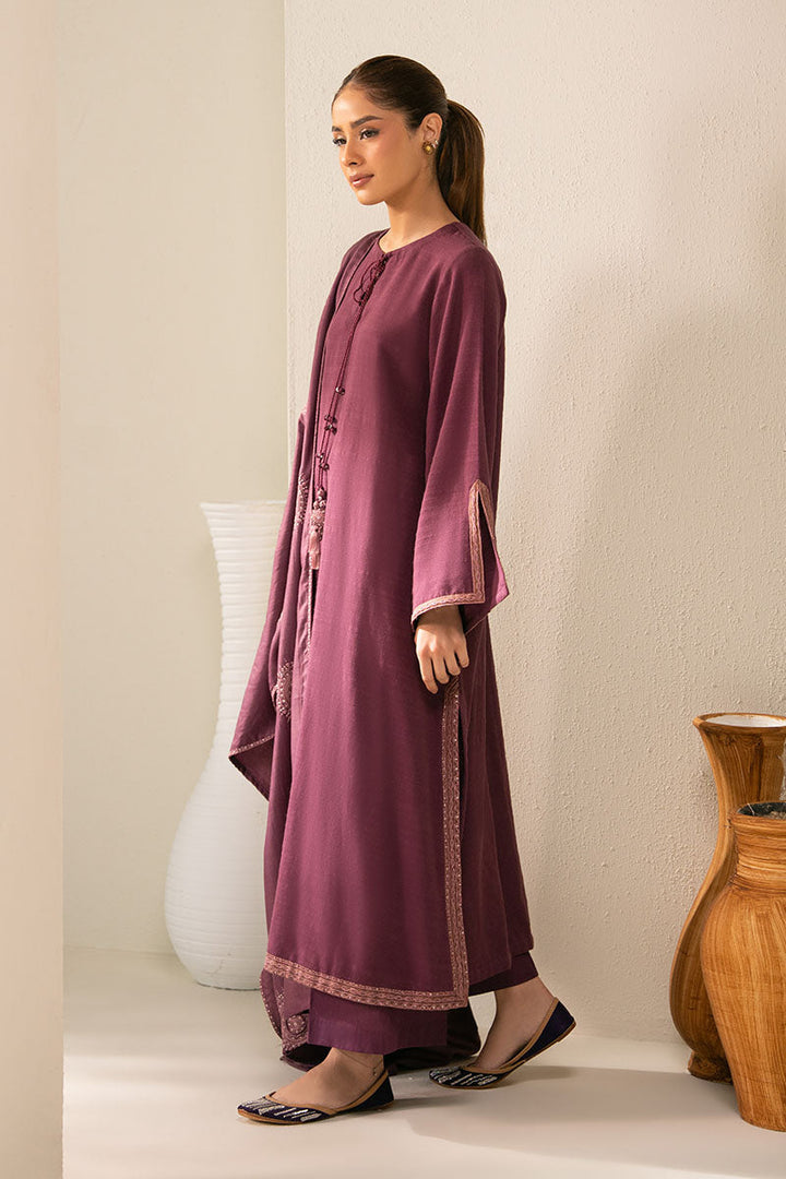 Cross Stitch - Plum Berry Slub Khaddar Suit For Women - Purple - 2 Piece
